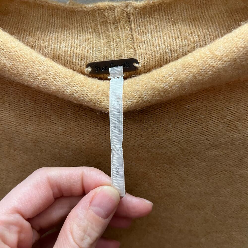Free People Breakaway Mock Neck Pullover Sweater Desert Sand Small Dolman Sleeve - Picture 7 of 10